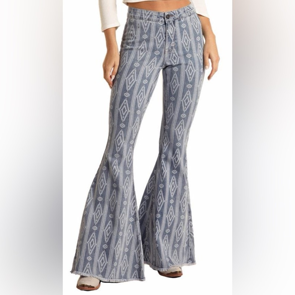 Rock & Roll Cowgirl Blue Flare Jeans